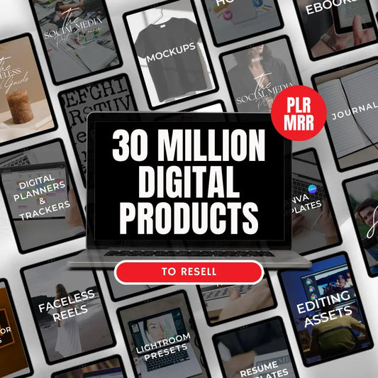 30+ Million Resell Digital Products Bundle Ideal for Passive Income, Featuring Private Label Rights & Master Resell Rights (MRR) (PLR)